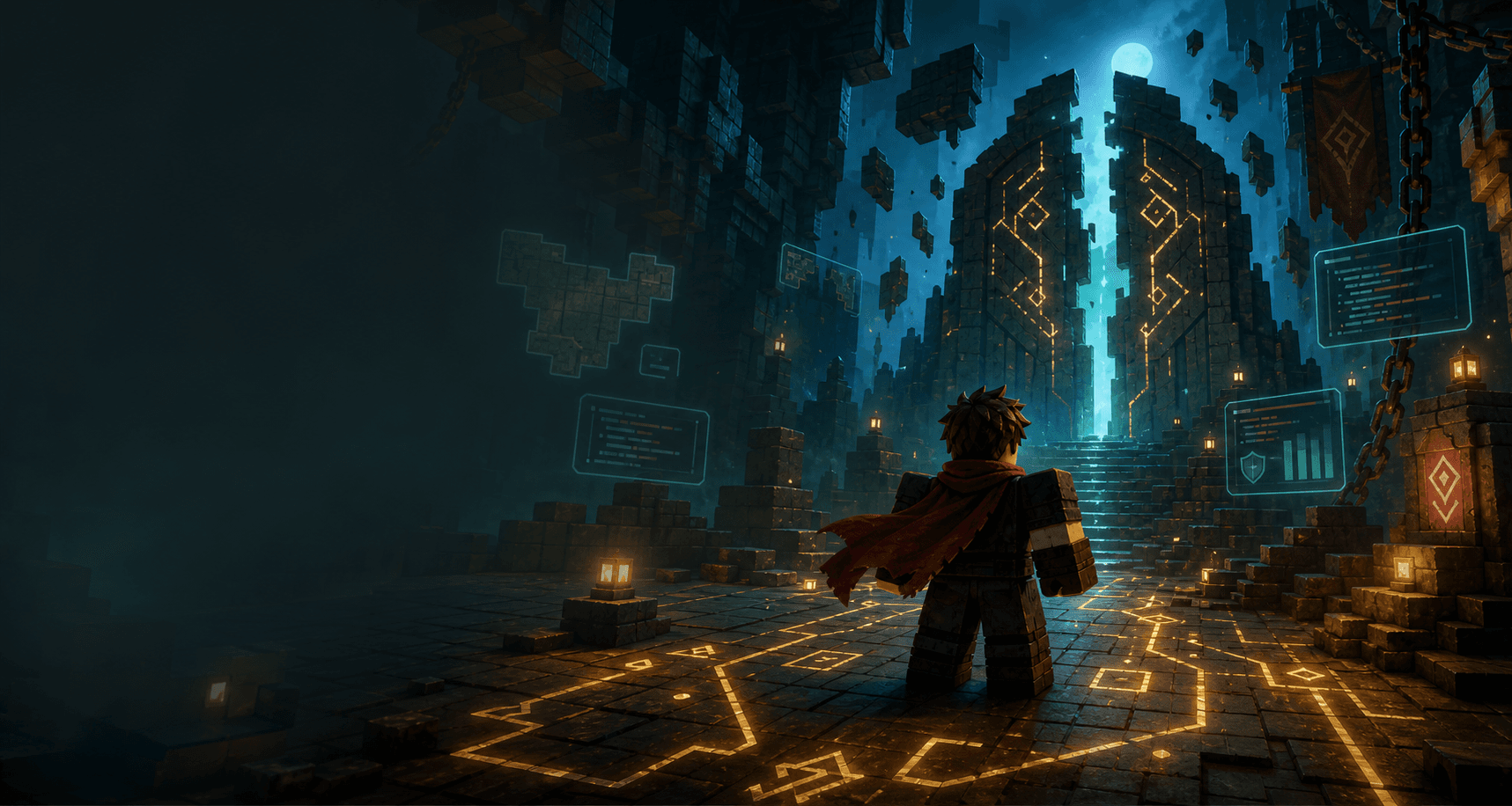 Оригинальное изображение в стиле Roblox для неофициального хаба гайда Sundered Doctrine